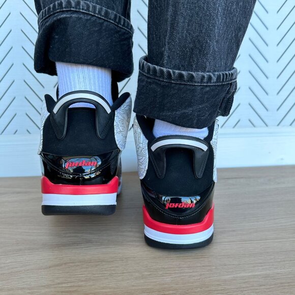 ⭐Rare Nike Air Jordan Dub Zero Men's Shoes 9.5 Fire Black Red Sneaker 311046-162 - Picture 7 of 13